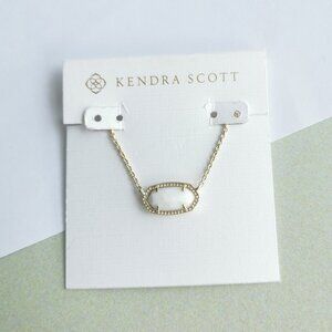 NEW Kendra Scott Elisa Gold Ivory Pearl Pendant Necklace Authentic